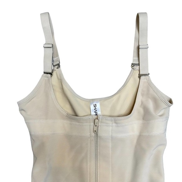 Shaperx Womens Shapewear Tummy Control Full Body Slimmer Zipper Beige Small - Picture 3 of 7